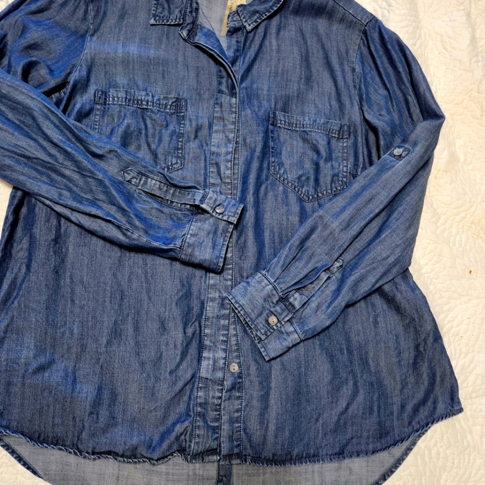 Soft denim blouse